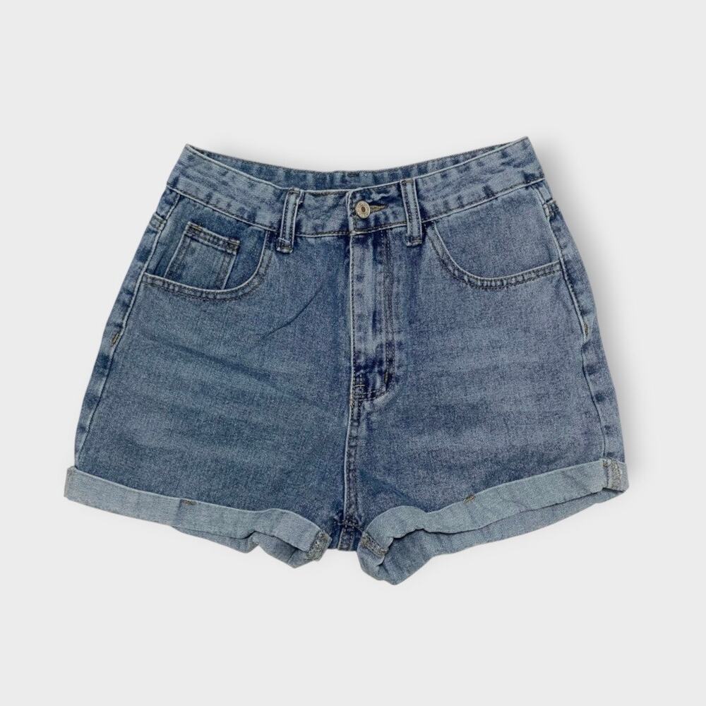 Shein Women's Shorts Light Blue Rolled Hem Denim Size Small